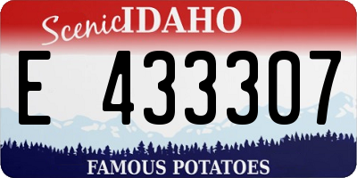 ID license plate E433307