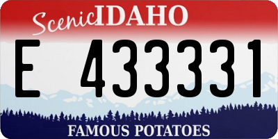 ID license plate E433331