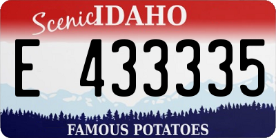 ID license plate E433335