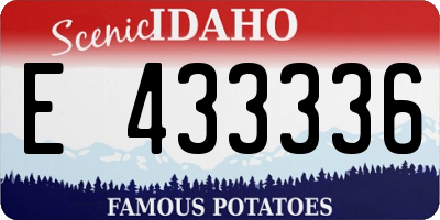 ID license plate E433336