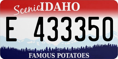 ID license plate E433350