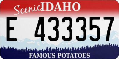 ID license plate E433357