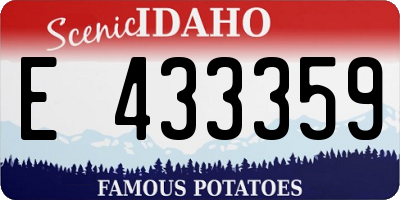 ID license plate E433359