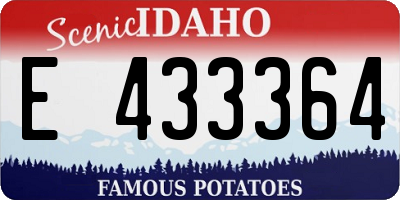 ID license plate E433364