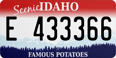 ID license plate E433366