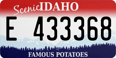 ID license plate E433368