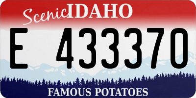 ID license plate E433370