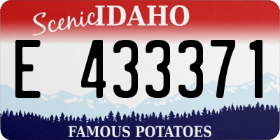 ID license plate E433371