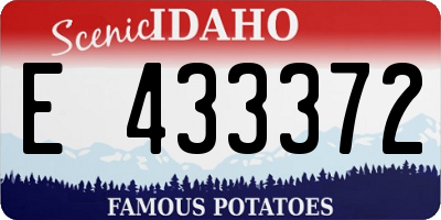ID license plate E433372