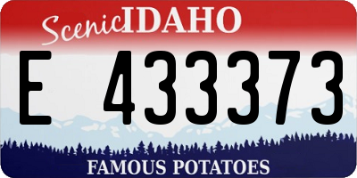 ID license plate E433373