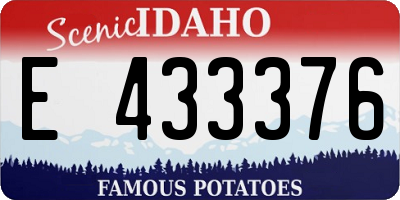 ID license plate E433376