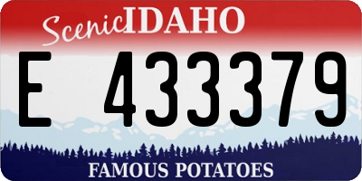 ID license plate E433379