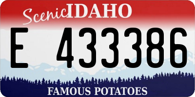 ID license plate E433386