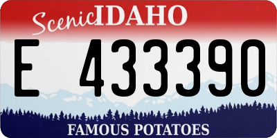 ID license plate E433390