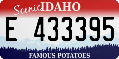 ID license plate E433395