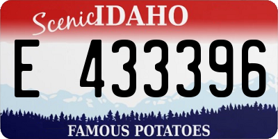 ID license plate E433396
