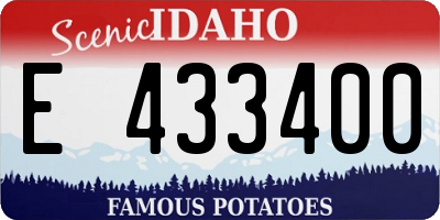 ID license plate E433400