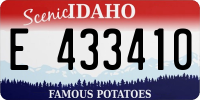 ID license plate E433410