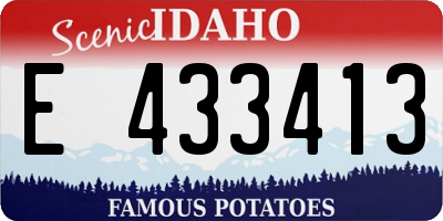 ID license plate E433413