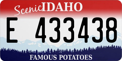 ID license plate E433438