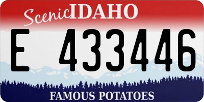 ID license plate E433446
