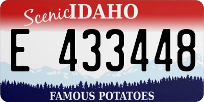 ID license plate E433448