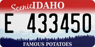 ID license plate E433450