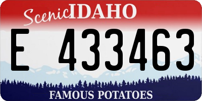 ID license plate E433463
