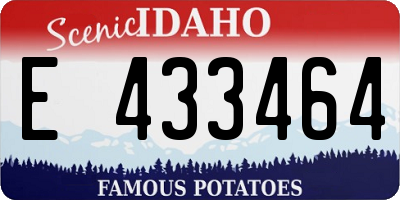 ID license plate E433464