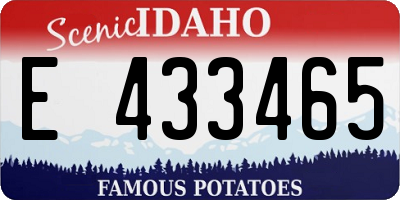 ID license plate E433465