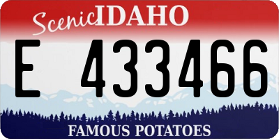 ID license plate E433466