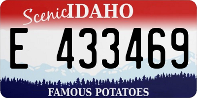 ID license plate E433469