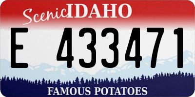 ID license plate E433471
