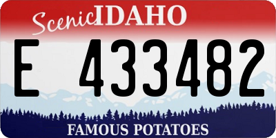 ID license plate E433482
