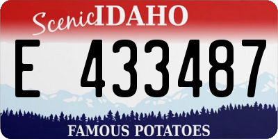 ID license plate E433487