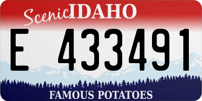 ID license plate E433491