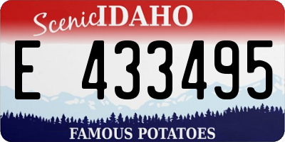 ID license plate E433495