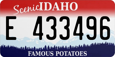 ID license plate E433496