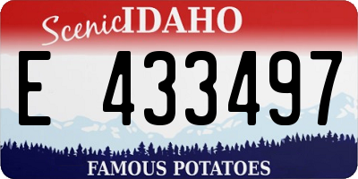 ID license plate E433497