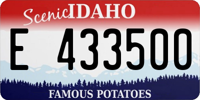 ID license plate E433500