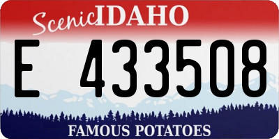 ID license plate E433508