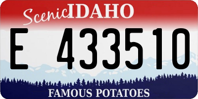 ID license plate E433510
