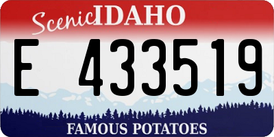 ID license plate E433519