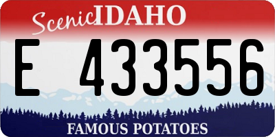 ID license plate E433556