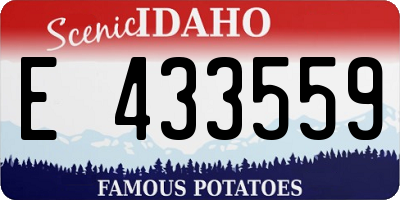 ID license plate E433559