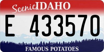 ID license plate E433570