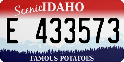 ID license plate E433573