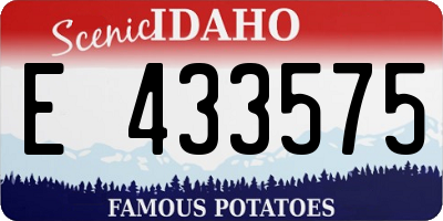 ID license plate E433575
