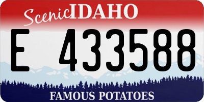 ID license plate E433588