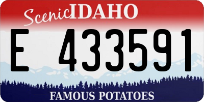 ID license plate E433591